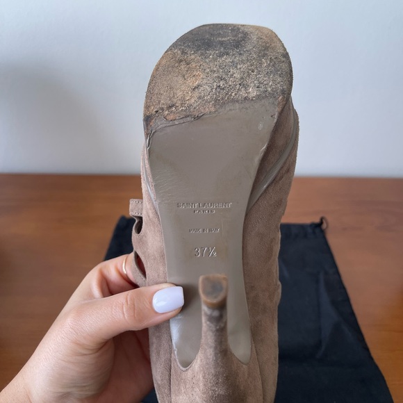 YSL Saint Laurent Suede Gladiator Heel Sandal - Picture 7 of 16